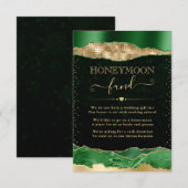 グリーンと金ゴールドグームの涙結婚のハネムーン基金 エンクロージャーカード (正面/裏面)