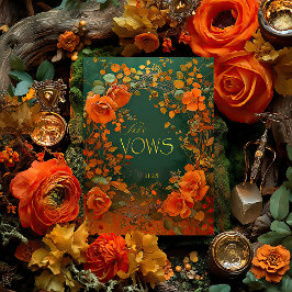 グリーンと金ゴールドケルト彼の結婚誓いのカード カード