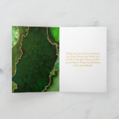 グリーンと金ゴールドゲートSweet sixteen サンキューカード (内部)