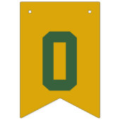 グリーンと金ゴールドスクールのカラー卒業 バンティングフラッグ (第3の旗)