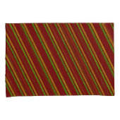 グリーンと金ゴールドストライプグリッター 枕カバー (正面右)