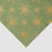 グリーンと金ゴールドスノーフレークホリデーティッシュペーパー 薄葉紙 (詳細)