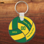 グリーンと金ゴールドバレーボール党がキーホルダーを支持 キーホルダー (正面)