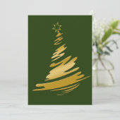 グリーンと金ゴールドビジネスホリディグリーティング シーズンカード (スタンド正面)