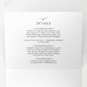 グリーンと金ゴールドマウンテンオールインワントリフォールド 三つ折り招待状 (内部最初)