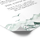 グリーンと金ゴールドマウンテンシグネチャードリンクの看板 ポスター (角)