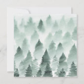 グリーンと金ゴールドマウンテンスクエア結婚式招待状 招待状 (裏面)