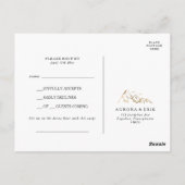 グリーンと金ゴールドマウンテンソングリクエストRSVPポストカード ポストカード (裏面)