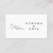 グリーンと金ゴールドマウンテンフラ結婚ットの座席表 プレイスカード (裏面)