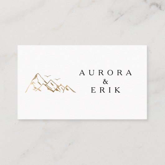 グリーンと金ゴールドマウンテンフラ結婚ットの座席表 プレイスカード (裏面)