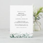 グリーンと金ゴールドマウンテンブライダル茶パーティーの招待 招待状 (スタンド正面)