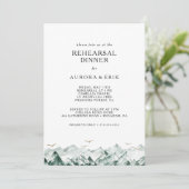 グリーンと金ゴールドマウンテンリハーサルディナー 招待状 (スタンド正面)