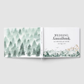 グリーンと金ゴールドマウンテン結婚レンジズゲストブック ゲストブック (全面)