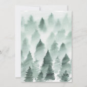 グリーンと金ゴールドマウンテン結婚式招待状 招待状 (裏面)