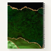グリーンと金ゴールドマーブルゲート ノートブック (裏面)