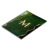 グリーンと金ゴールドマーブルゲート ノートブック (左側)