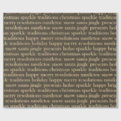 グリーンと金ゴールドワードアートクリスマスラッピング紙 ラッピングペーパー (フラット)