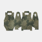 グリーンと金ゴールドヴィンテージダマスク フェイバーボックス (折り畳みなし)