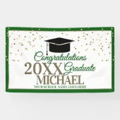 グリーンと金ゴールド卒業生 横断幕 (横)