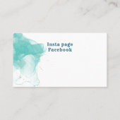 グリーンと金ゴールド星形五角形ウィッチクラフト名刺 名刺 (裏面)