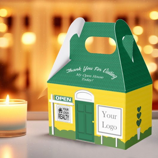 グリーンと金ゴールド木製サイン不動産仲介業者オープンハウス フェイバーボックス