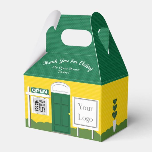 グリーンと金ゴールド木製サイン不動産仲介業者オープンハウス フェイバーボックス (裏面サイド)