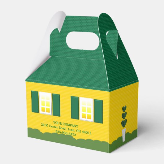 グリーンと金ゴールド木製サイン不動産仲介業者オープンハウス フェイバーボックス (正面サイド)