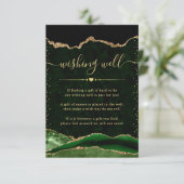 グリーンと金ゴールド結婚アゲートの願い井戸 エンクロージャーカード (スタンド正面)