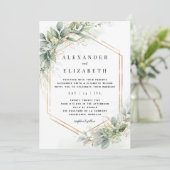 グリーンと金ゴールド結婚ズ 招待状 (スタンド正面)