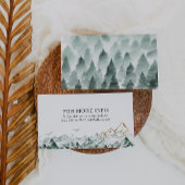 グリーンと金ゴールド結婚マウンテンのWebサイトエンクロージャ エンクロージャーカード