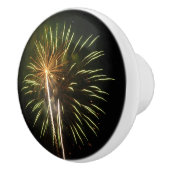 グリーンと金ゴールド花火ホリデーお祝い セラミックノブ (右)