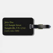 グリーンと金ゴールド花火ホリデーお祝い ラゲッジタグ (裏面横)