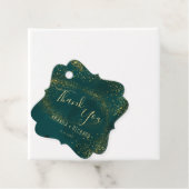 グリーンと金ゴールド、結婚クリスマス フェイバータグ (インサイチュ)