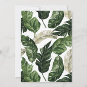 グリーンと銅トロピカル葉誕生日70 招待状 (裏面)