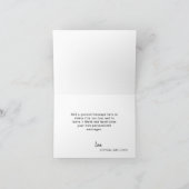 グリーンと黄色の花の秋の花束 ウェディング サンキューカード (内部)