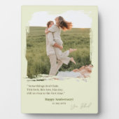 グリーンな結婚記念日の写真メモリーと名言 フォトプラーク (正面)