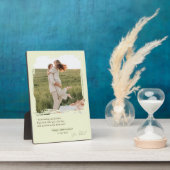 グリーンな結婚記念日の写真メモリーと名言 フォトプラーク (側面)