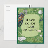 グリーンにあなただけのテキストを入れたゴルフコース - ゴルファーのための特別なプレゼント ポストカード (正面/裏面)