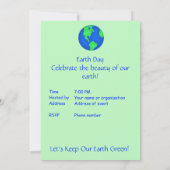 グリーンにしよう 地球を救おう 環境アート 招待状 (裏面)