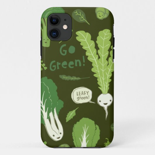 グリーンになろう!(葉緑!)幸せで健康的な野菜 Case-Mate iPhoneケース (裏面)