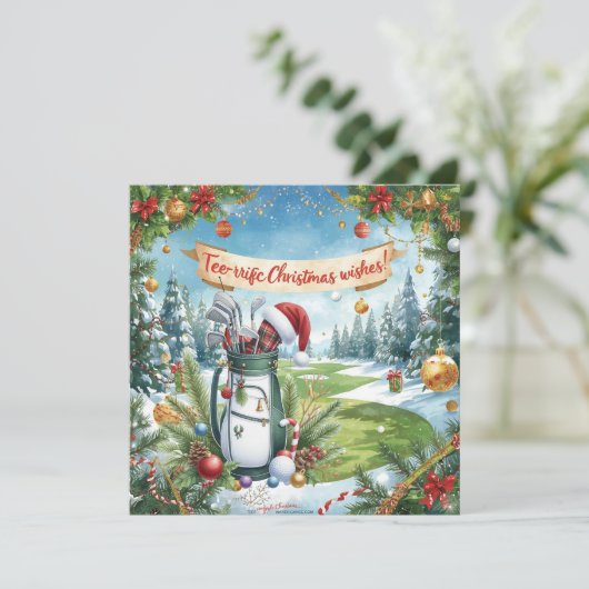 グリーンにゴルフクリスマスゴルフバッグ シーズンカード (スタンド正面)