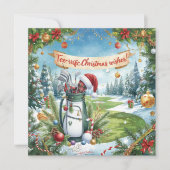 グリーンにゴルフクリスマスゴルフバッグ シーズンカード (正面)