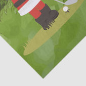 グリーンにゴルフボールを付けたゴルフクリスマス 薄葉紙 (詳細)