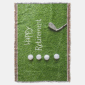 グリーンにゴルフボールを使用したゴルファーへのゴルフ引退 スローブランケット (正面縦)