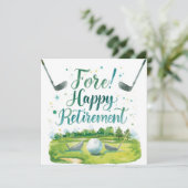 グリーンにボールを付けたゴルフの引退 カード (スタンド正面)