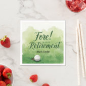 グリーンにボールを付けたゴルフの引退 スタンダードカクテルナプキン (インサイチュ)