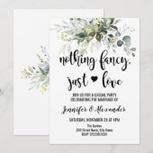 グリーンに囲まれた結婚式の披露宴 招待状 (正面/裏面)