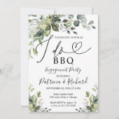 グリーンに囲まれたBBQ ウェディング+パーティー招待状 案内状 (正面)