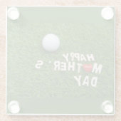 グリーンに恋をしてゴルフハッピーマザーズデー ガラスコースター (裏面)