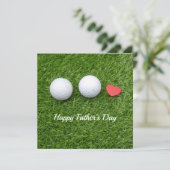 グリーンに愛を持つゴルフ父親のデイゴルフボール (スタンド正面)